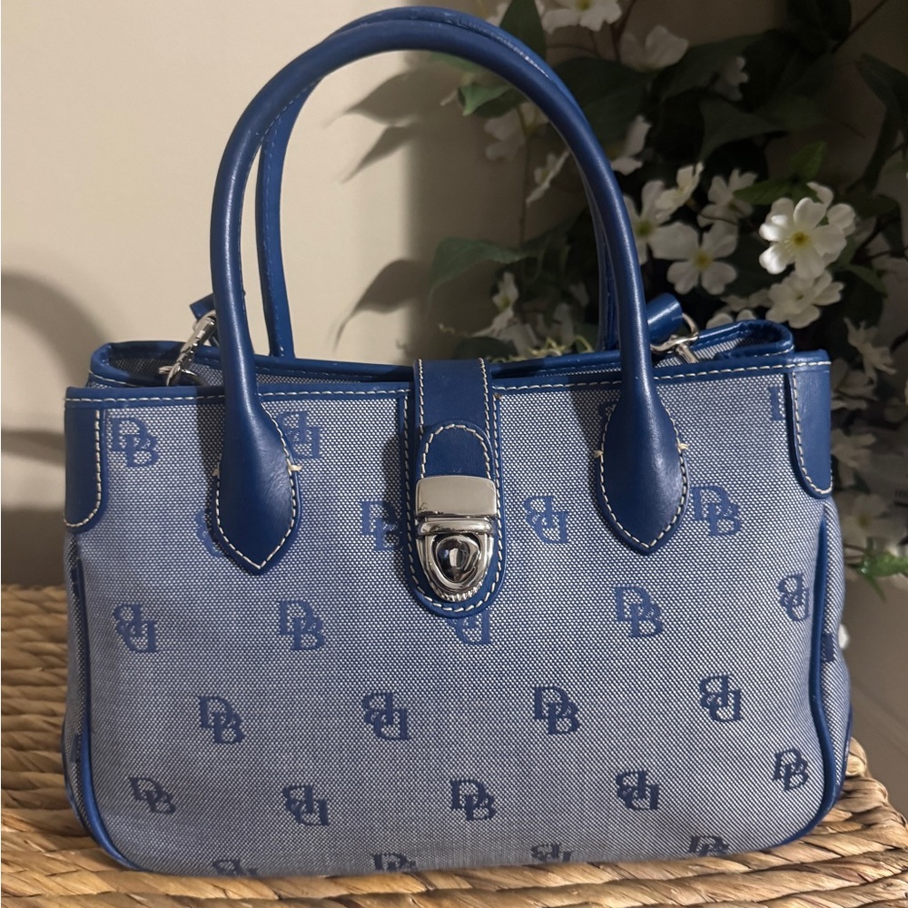 Dooney & Bourke Blue Monogram Satchel